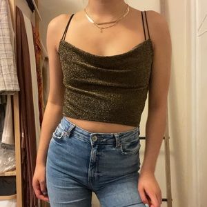Sparkly cropped top